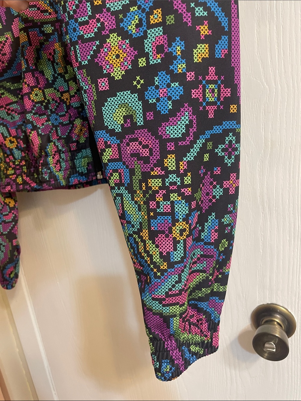 Nike Women's Neon Foral Patterned Zip-Front Track Jacket - Picture 9 of 16